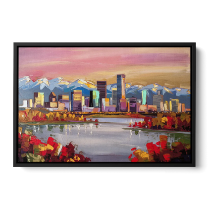 Denver Art Museum Highlights Front - Black Canvas Wall Art