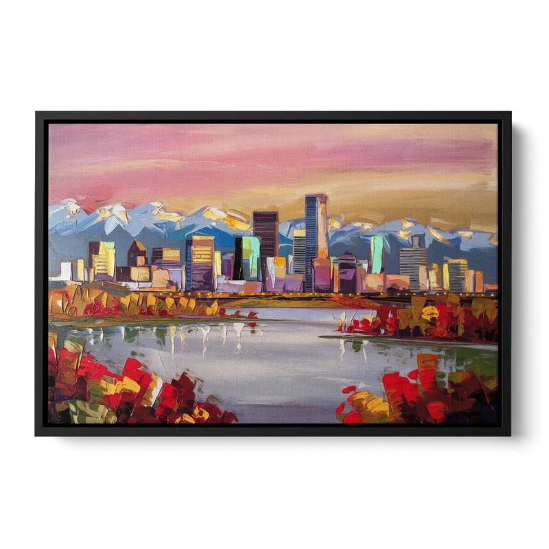 Denver Art Museum Highlights Front - Black Canvas Wall Art