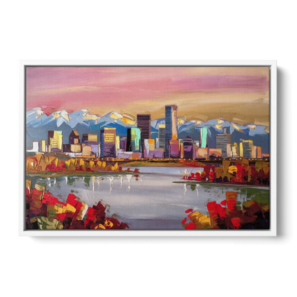 Denver Art Museum Highlights Front - White Canvas Wall Art