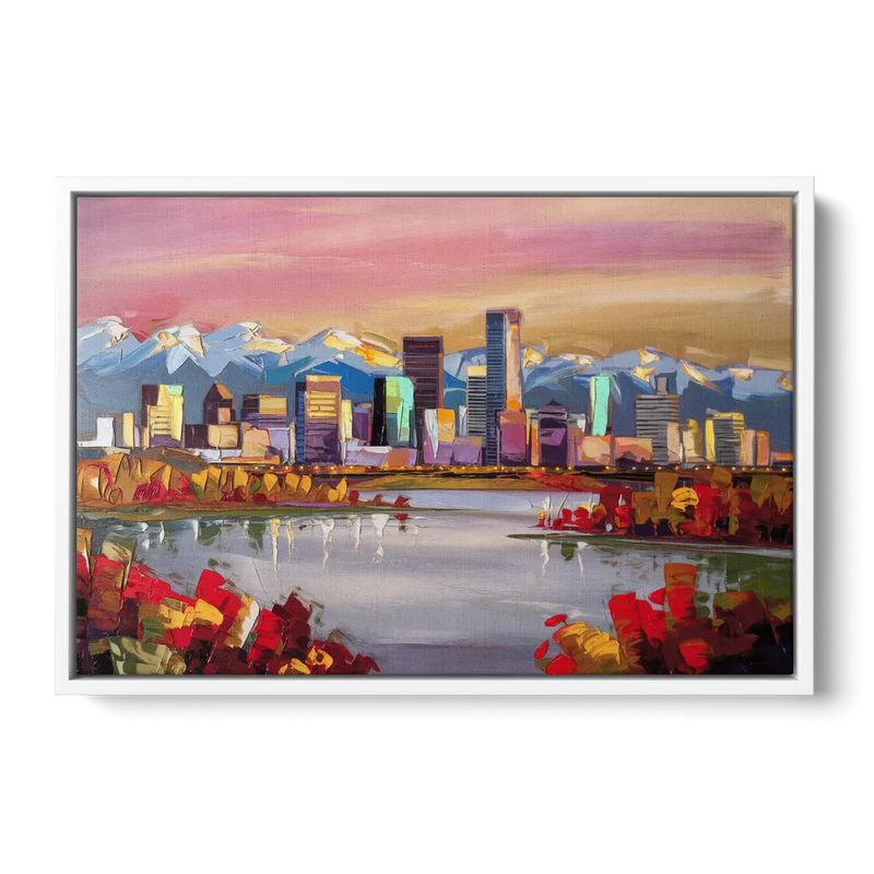 Denver Art Museum Highlights Front - White Canvas Wall Art