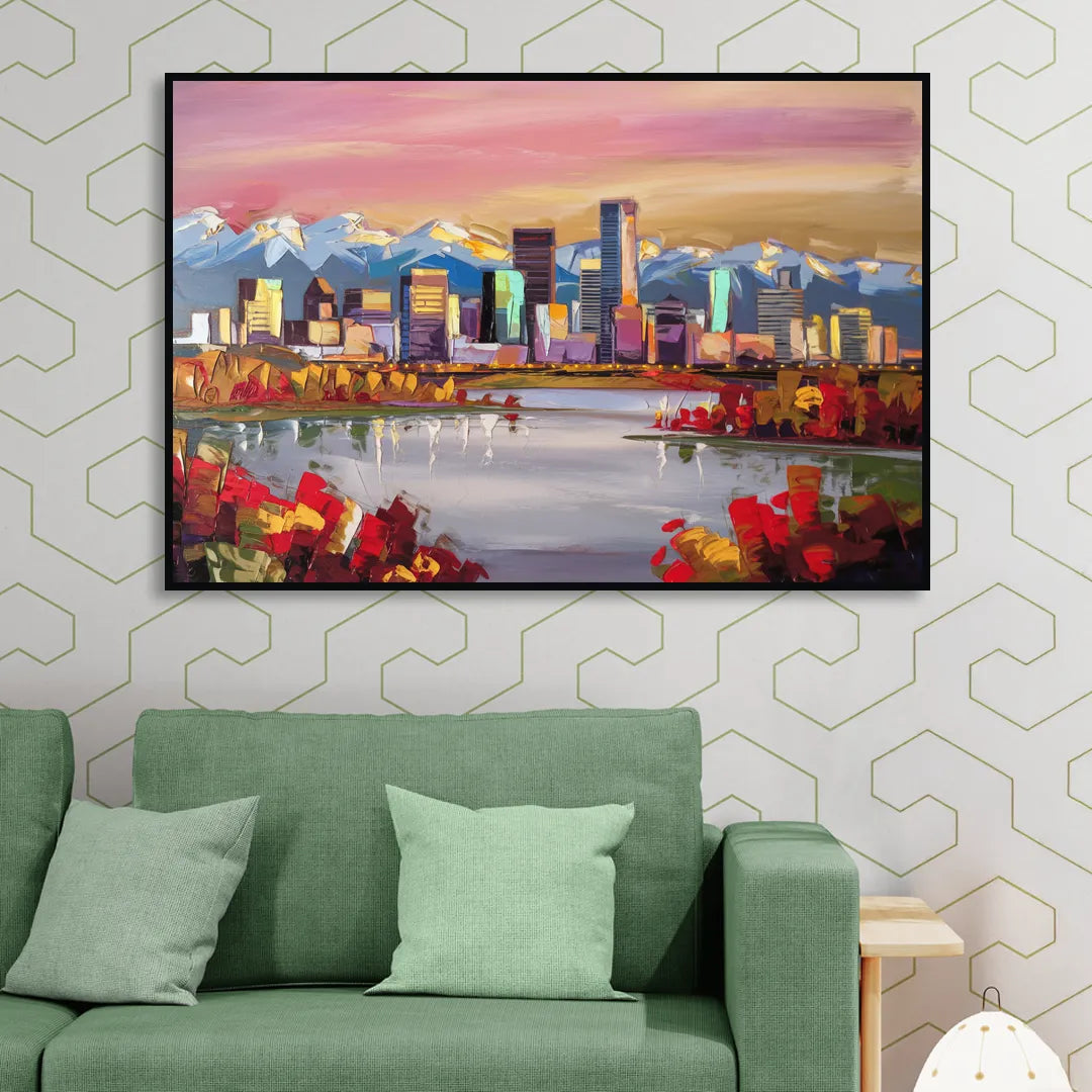 Denver Art Museum Highlights Sitting Room - Black Canvas Wall Art