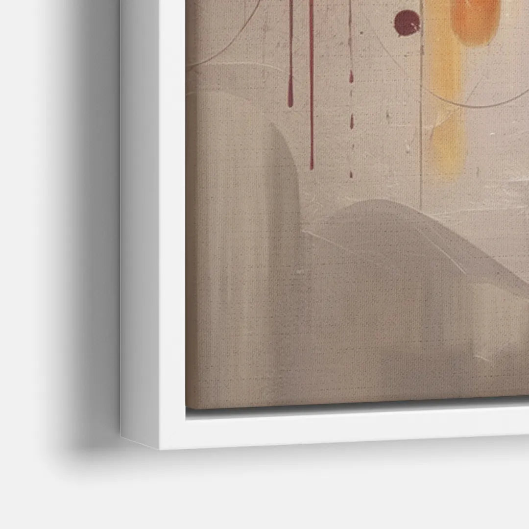 Denver Artistic Skyline - Close-Up White Frame Canvas
