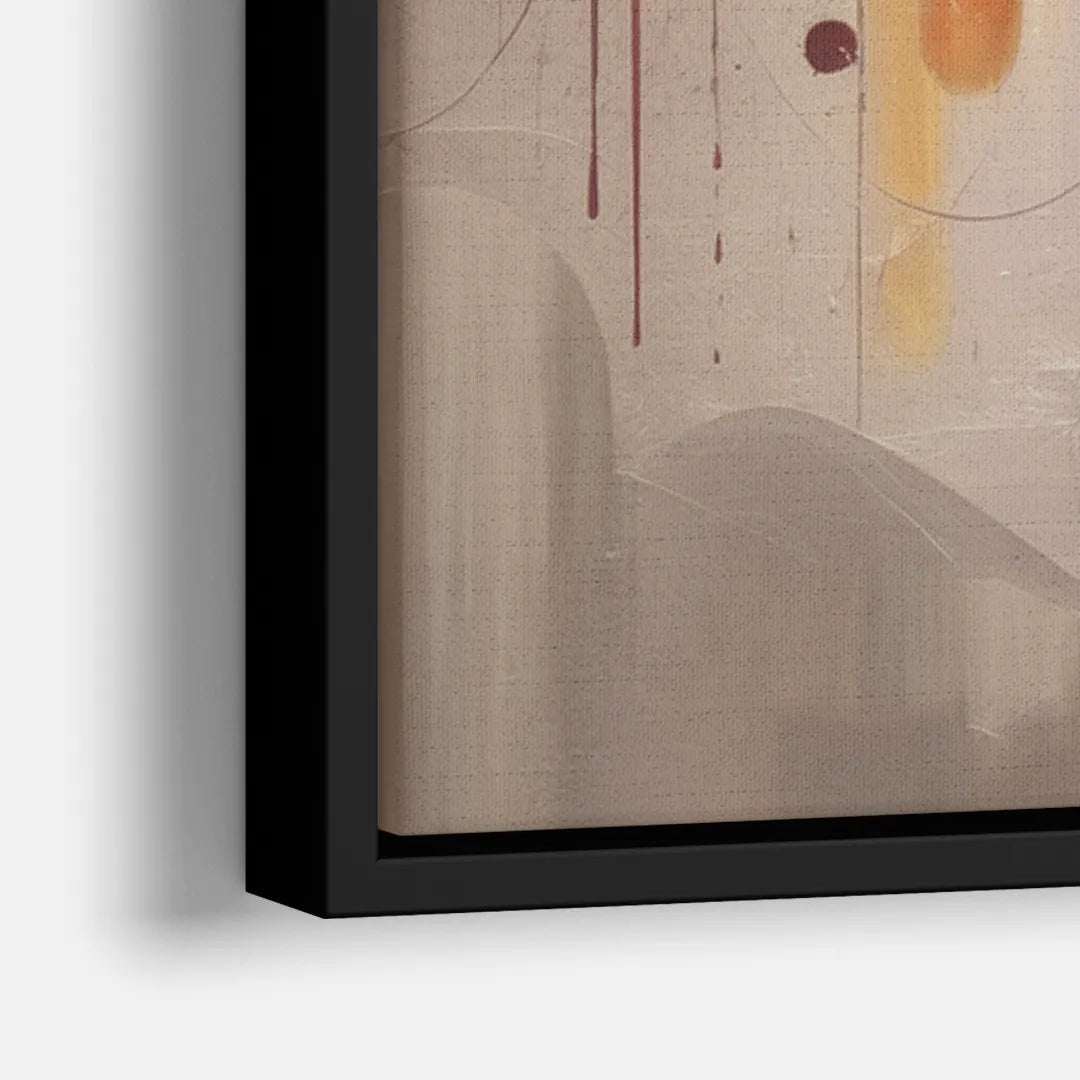 Denver Artistic Skyline - Close-Up Black Frame Canvas