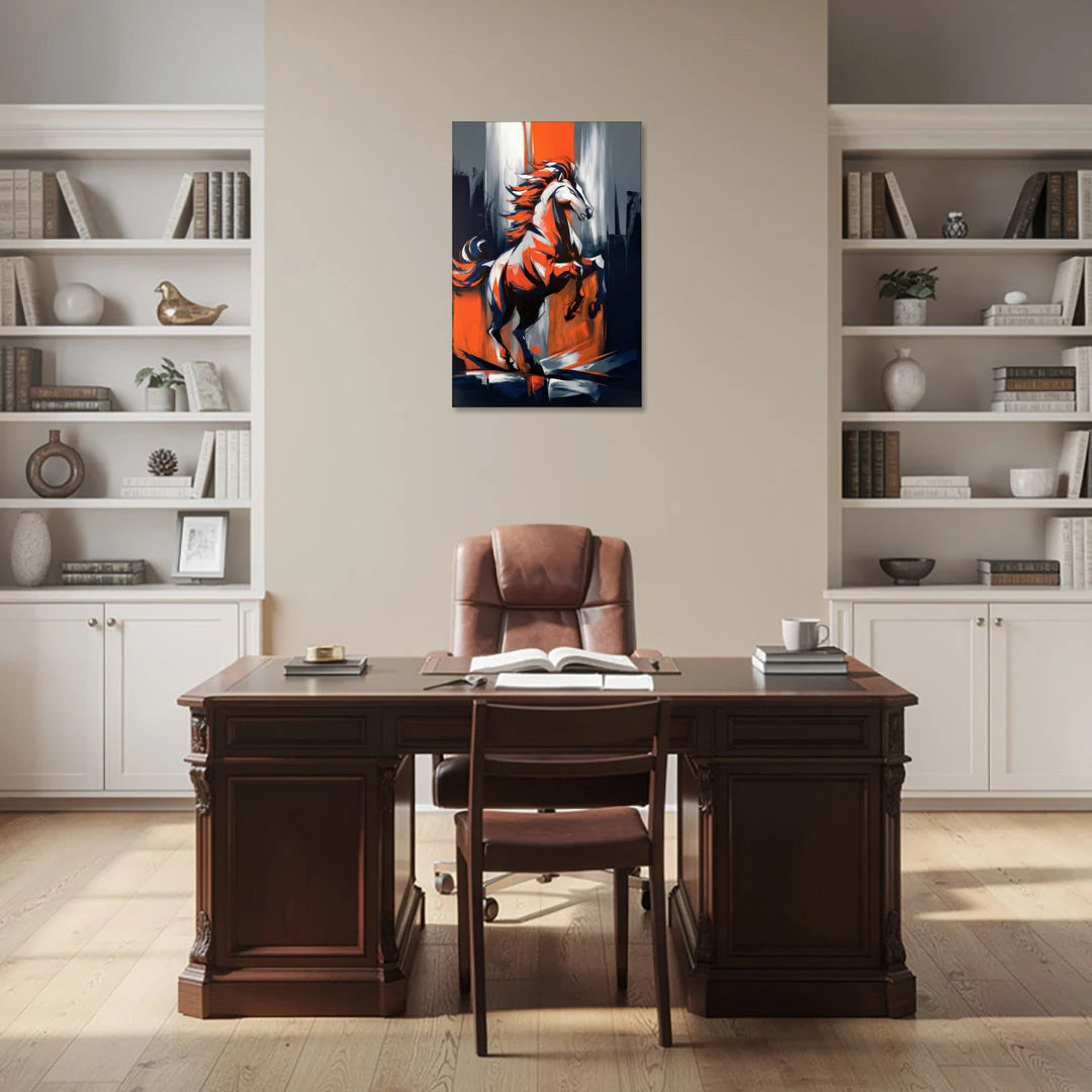 Denver Broncos Legacy - Canvas Wall Art - Office - 24x36