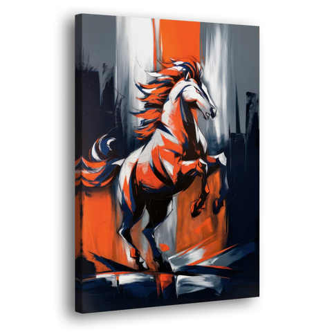 Denver Broncos Legacy - Canvas Wall Art - Side