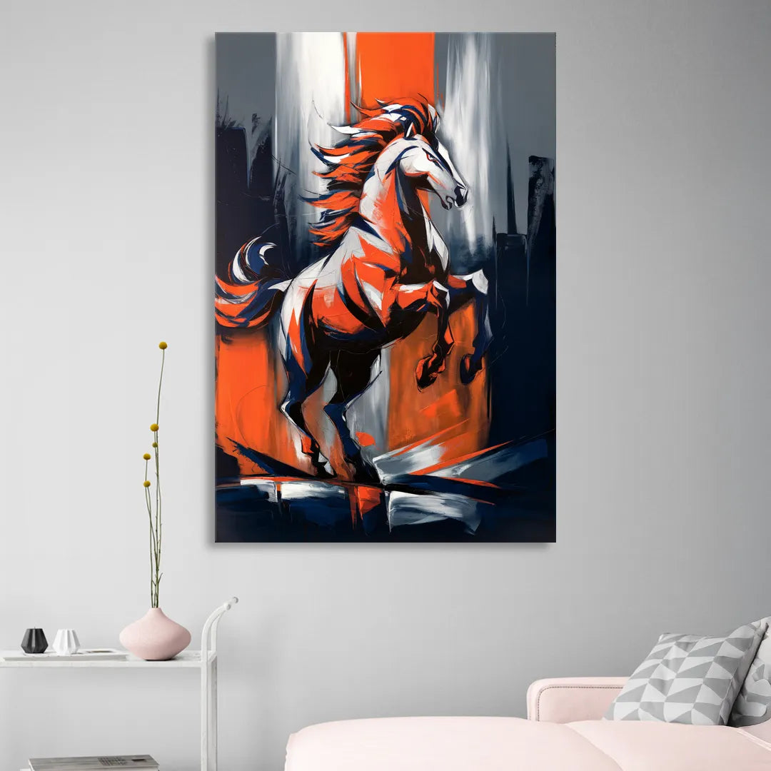 Denver Broncos Legacy Sitting Room - Canvas Wall Art