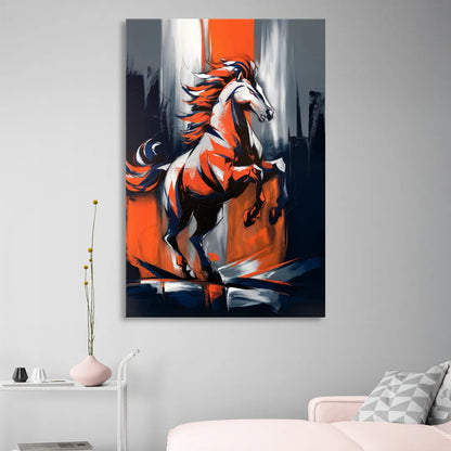 Denver Broncos Legacy Sitting Room - Canvas Wall Art