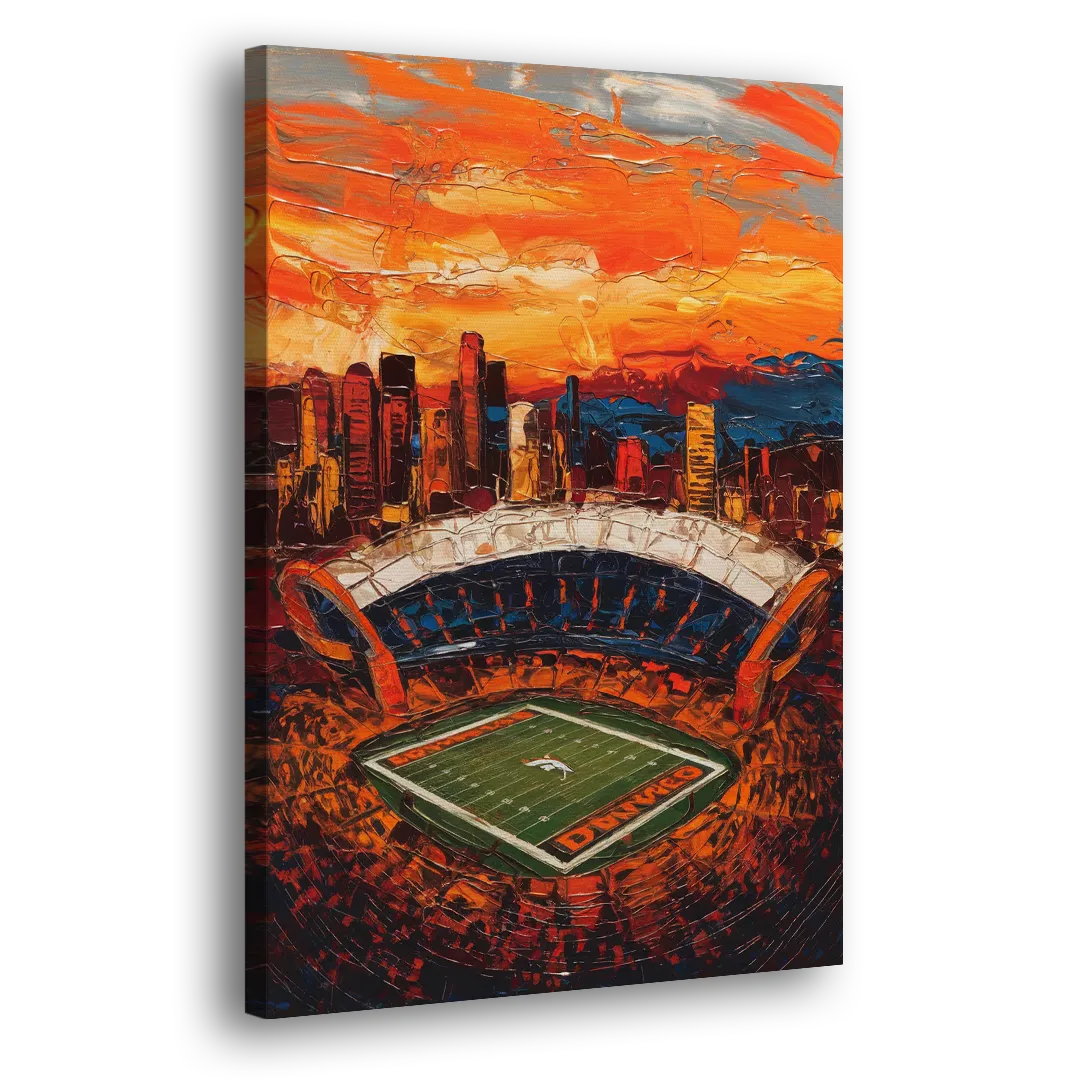 Denver Broncos Stadium Side - Canvas Wall Art