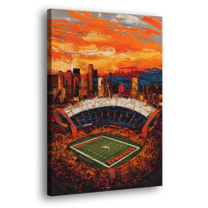 Denver Broncos Stadium Side - Canvas Wall Art