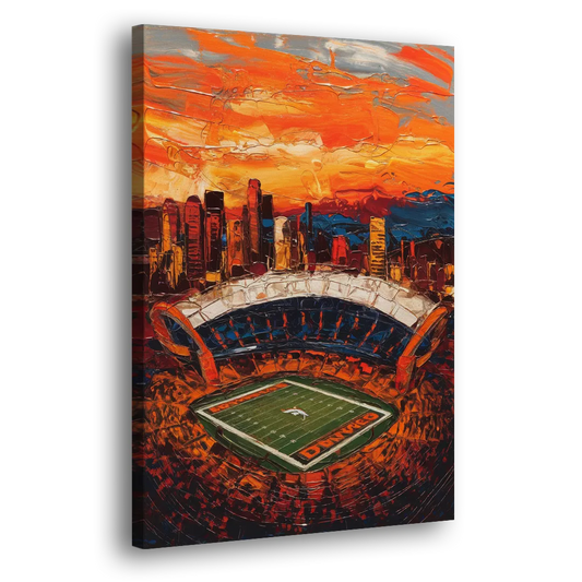 Denver Broncos Stadium Side - Canvas Wall Art