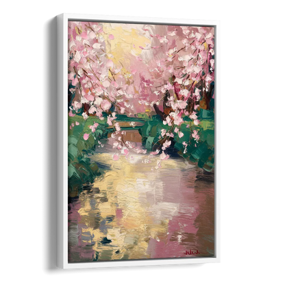 Denver Cherry Creek Charm Side - White Canvas Wall Art