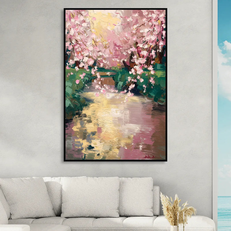 Denver Cherry Creek Charm Sitting Room - Black Canvas Wall Art