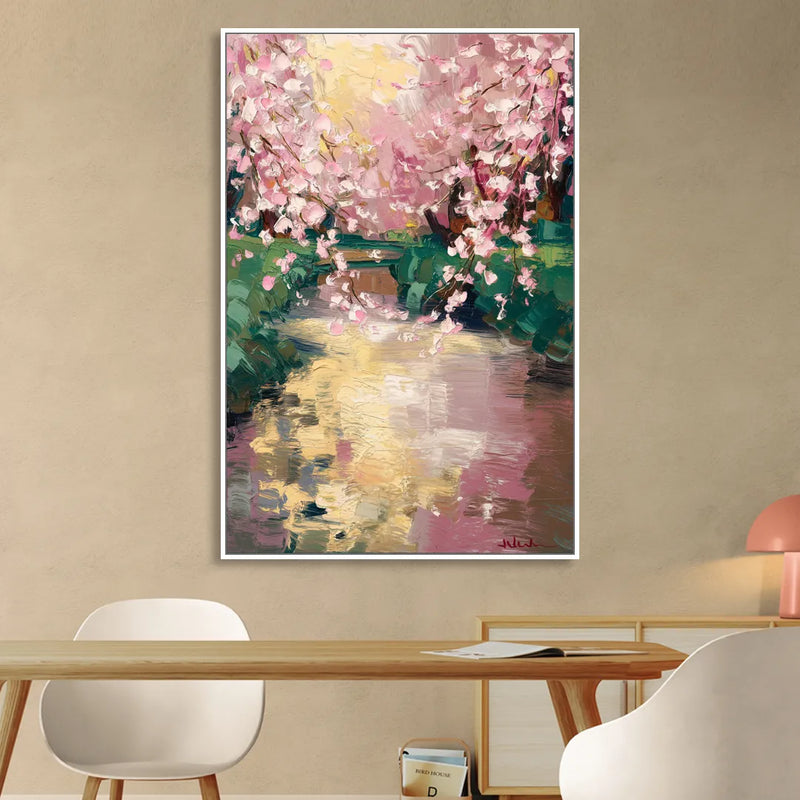 Denver Cherry Creek Charm Sitting Room - White Canvas Wall Art