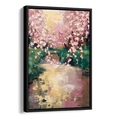 Denver Cherry Creek Charm Side - Black Canvas Wall Art