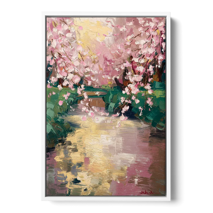 Denver Cherry Creek Charm Front - White Canvas Wall Art