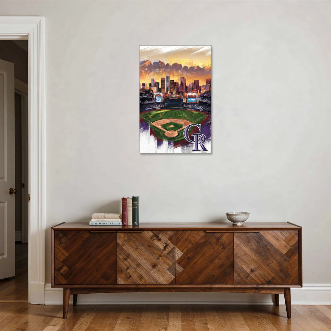 Denver Colorado Rockies - Canvas Wall Art - Coffee Table - 24x36