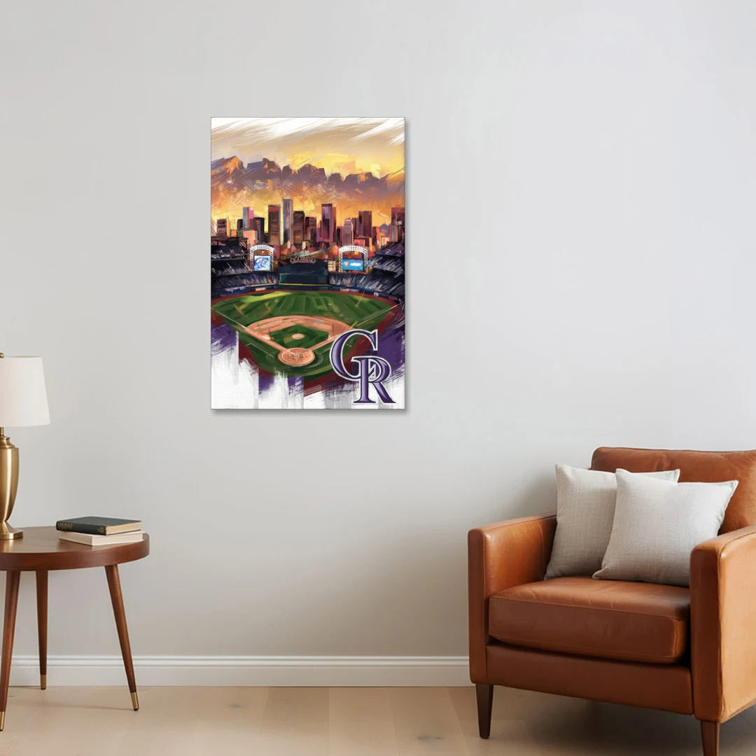 Denver Colorado Rockies - Canvas Wall Art - Sofa - 24x36