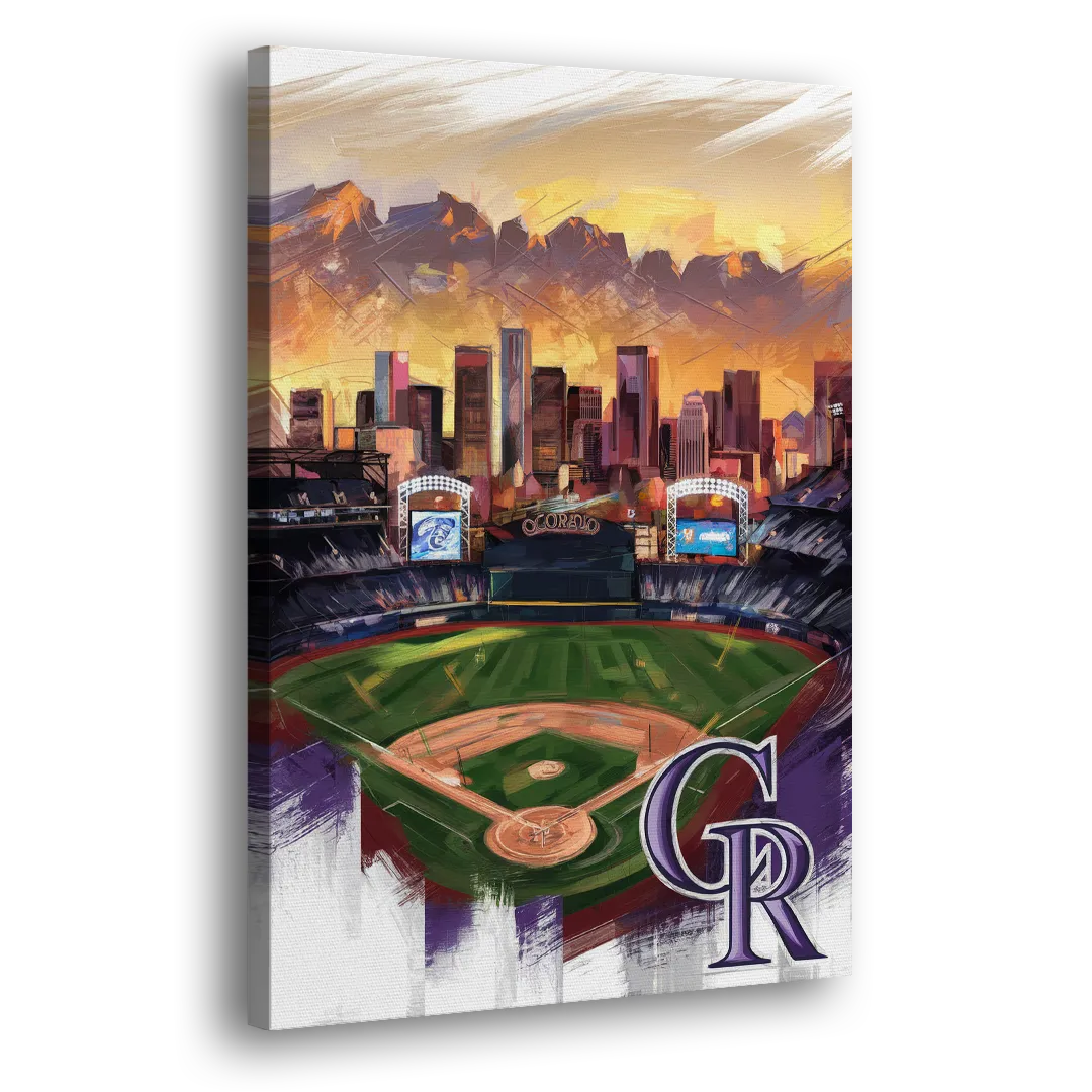 Denver Colorado Rockies Side - Canvas Wall Art