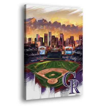 Denver Colorado Rockies Side - Canvas Wall Art