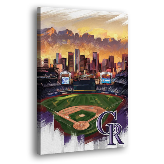 Denver Colorado Rockies Side - Canvas Wall Art