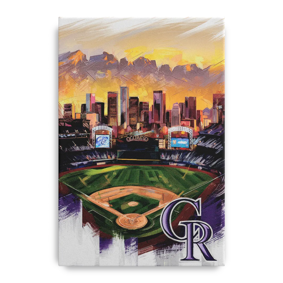 Denver Colorado Rockies Front - Canvas Wall Art