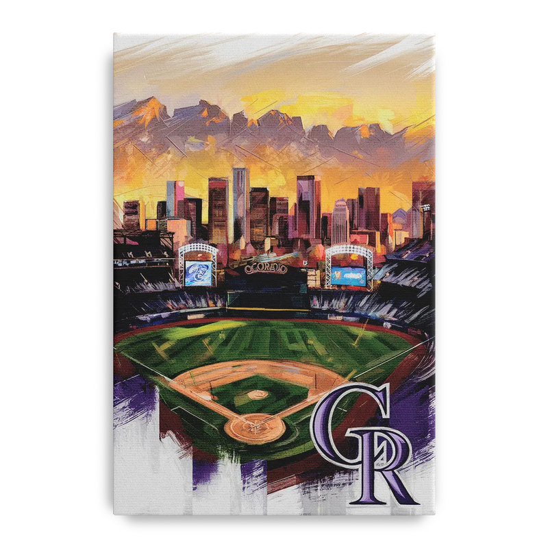 Denver Colorado Rockies Front - Canvas Wall Art