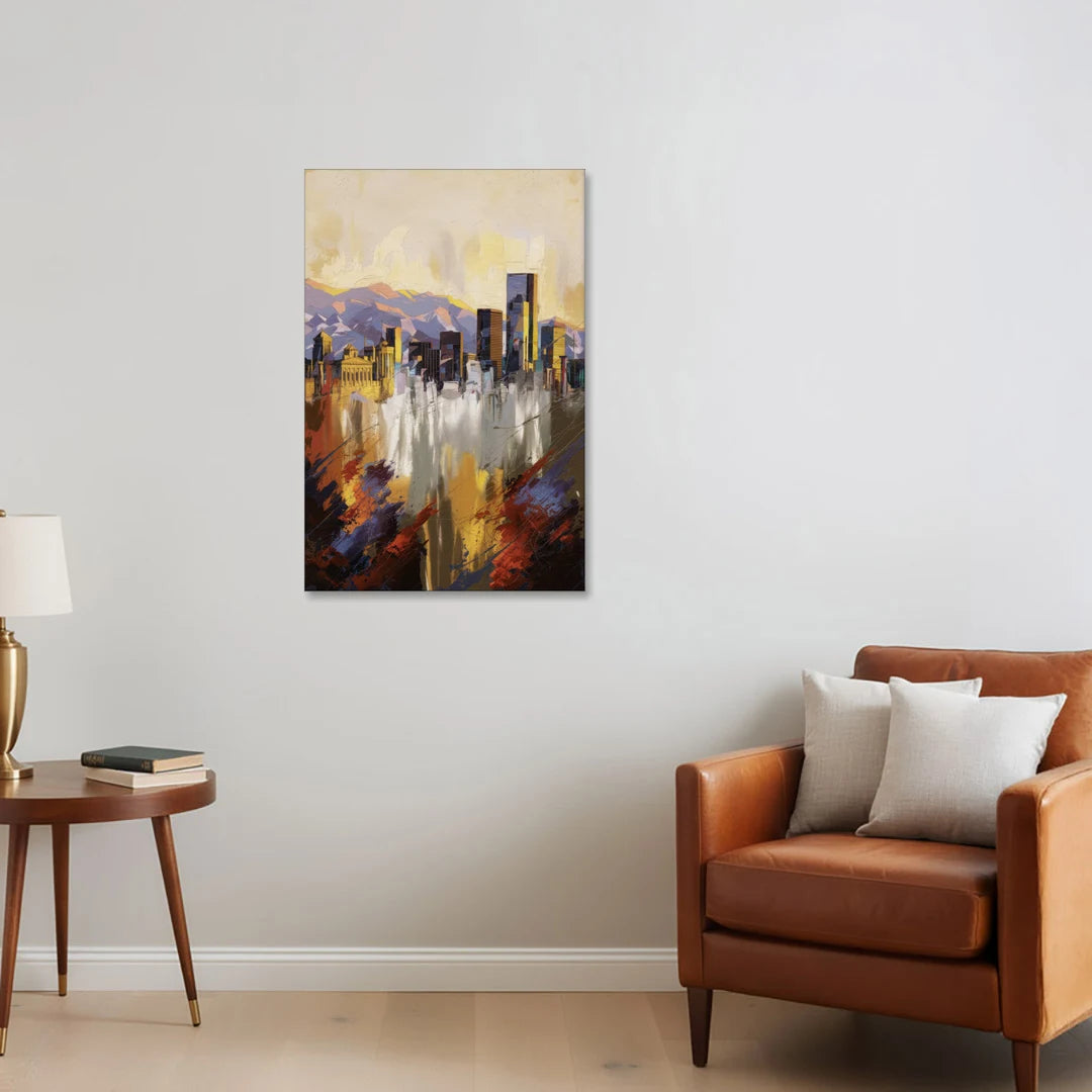 Denver Historic Architecture - Canvas Wall Art - Sofa - 24x36