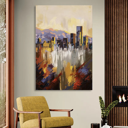 Denver Historic Architecture Living Room - Canvas Wall Art