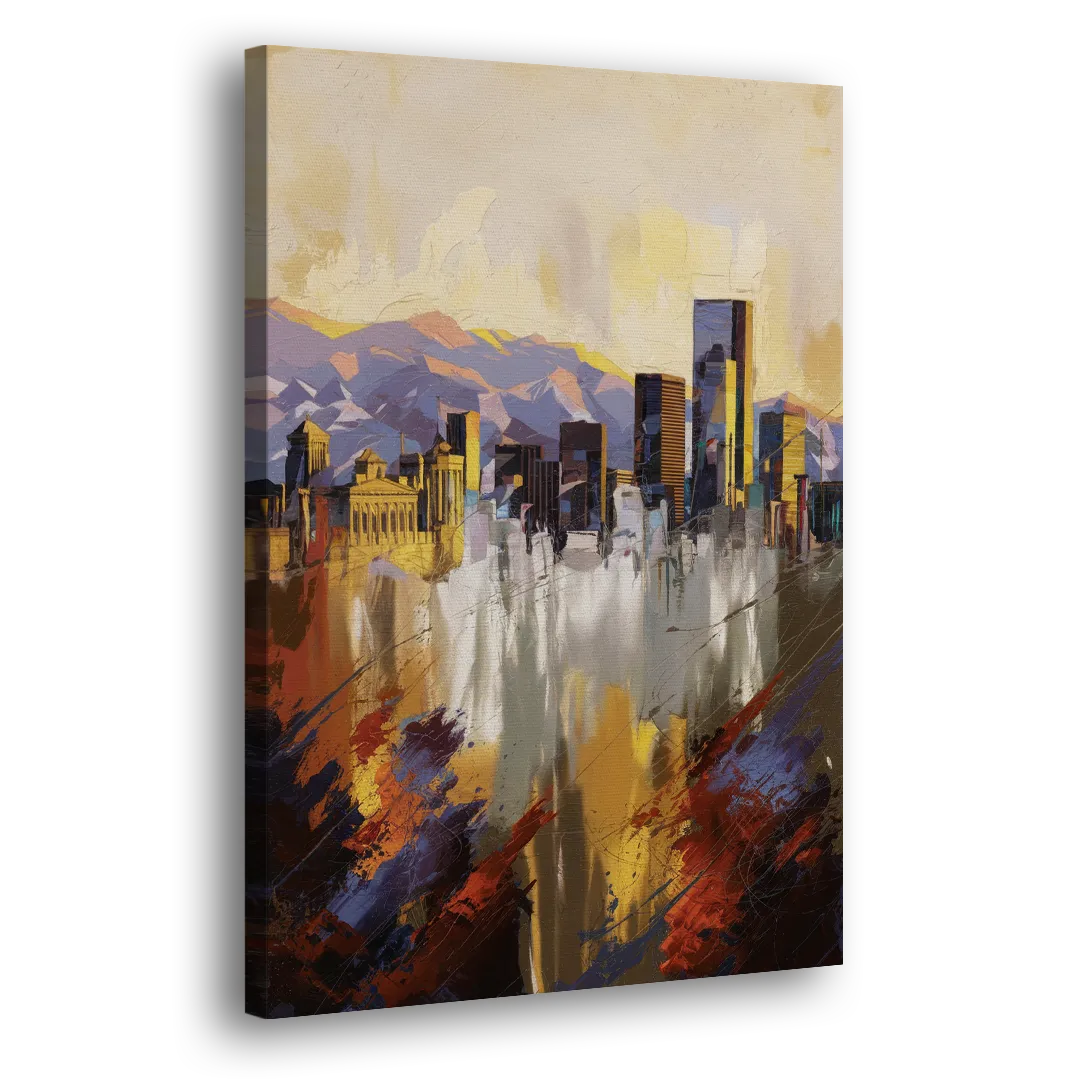 Denver Historic Architecture Side - Canvas Wall Art