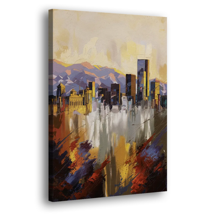 Denver Historic Architecture Side - Canvas Wall Art