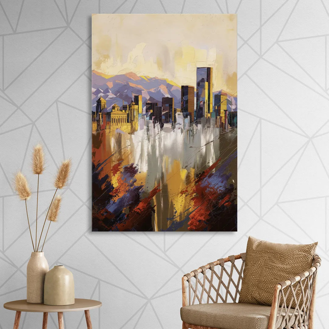 Denver Historic Architecture Sitting Room - Canvas Wall Art