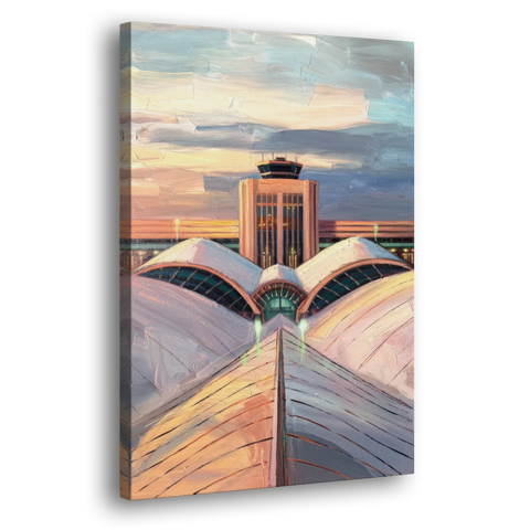 Denver International Terminal - Canvas Wall Art - Side