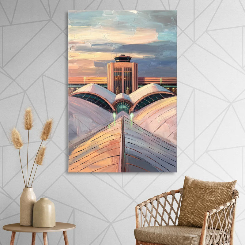 Denver International Terminal Living Room - Canvas Wall Art