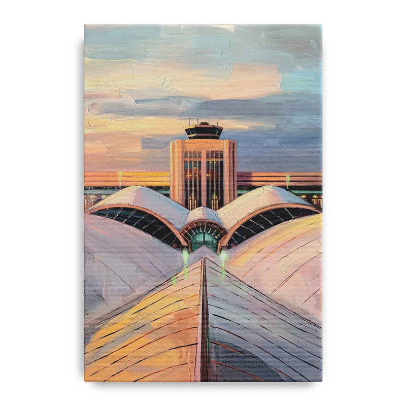 Denver International Terminal Front - Canvas Wall Art