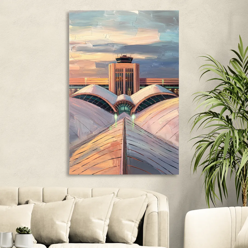 Denver International Terminal Sitting Room - Canvas Wall Art