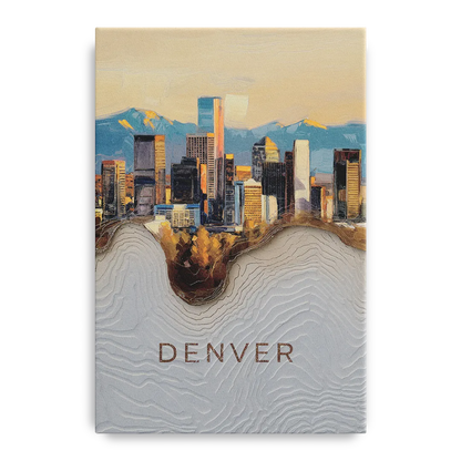Denver Mile High Perspective Front - Canvas Wall Art