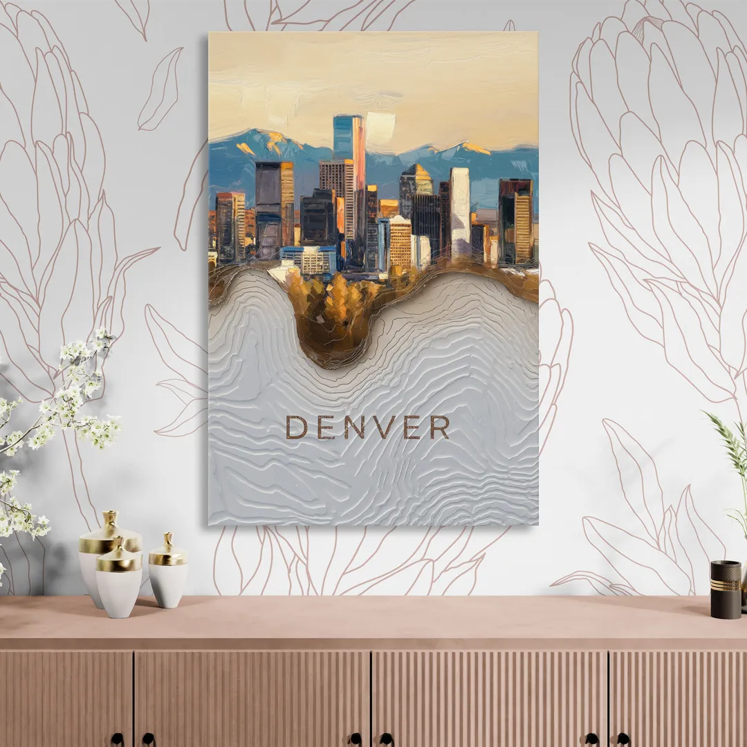 Denver Mile High Perspective Sitting Room - Canvas Wall Art