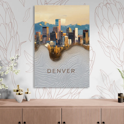 Denver Mile High Perspective Sitting Room - Canvas Wall Art