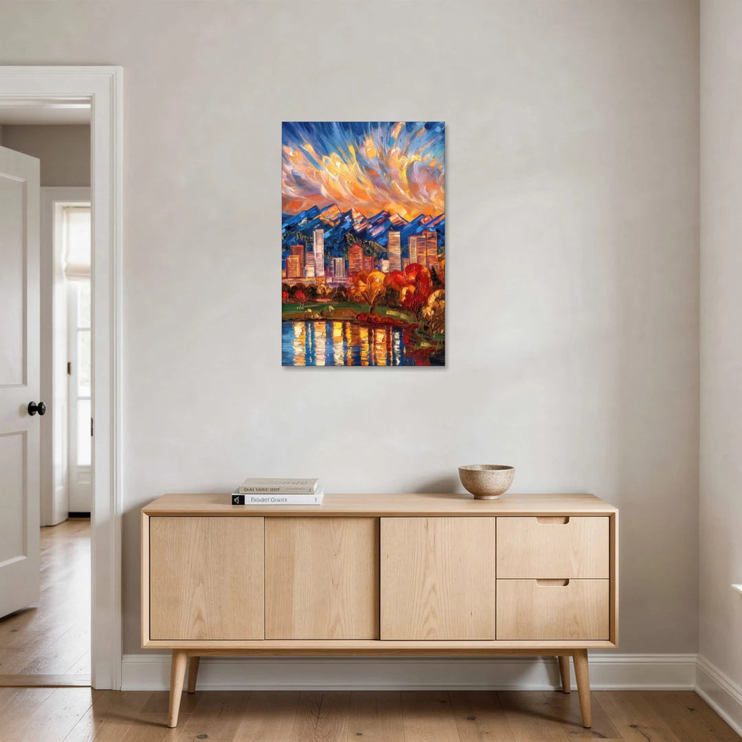 Denver Nuggets Team Spirit - Canvas Wall Art - Coffee Table - 24x36