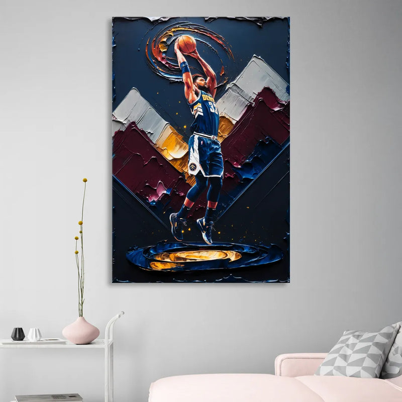 Denver Nuggets Team Spirit Sitting Room - Canvas Wall Art