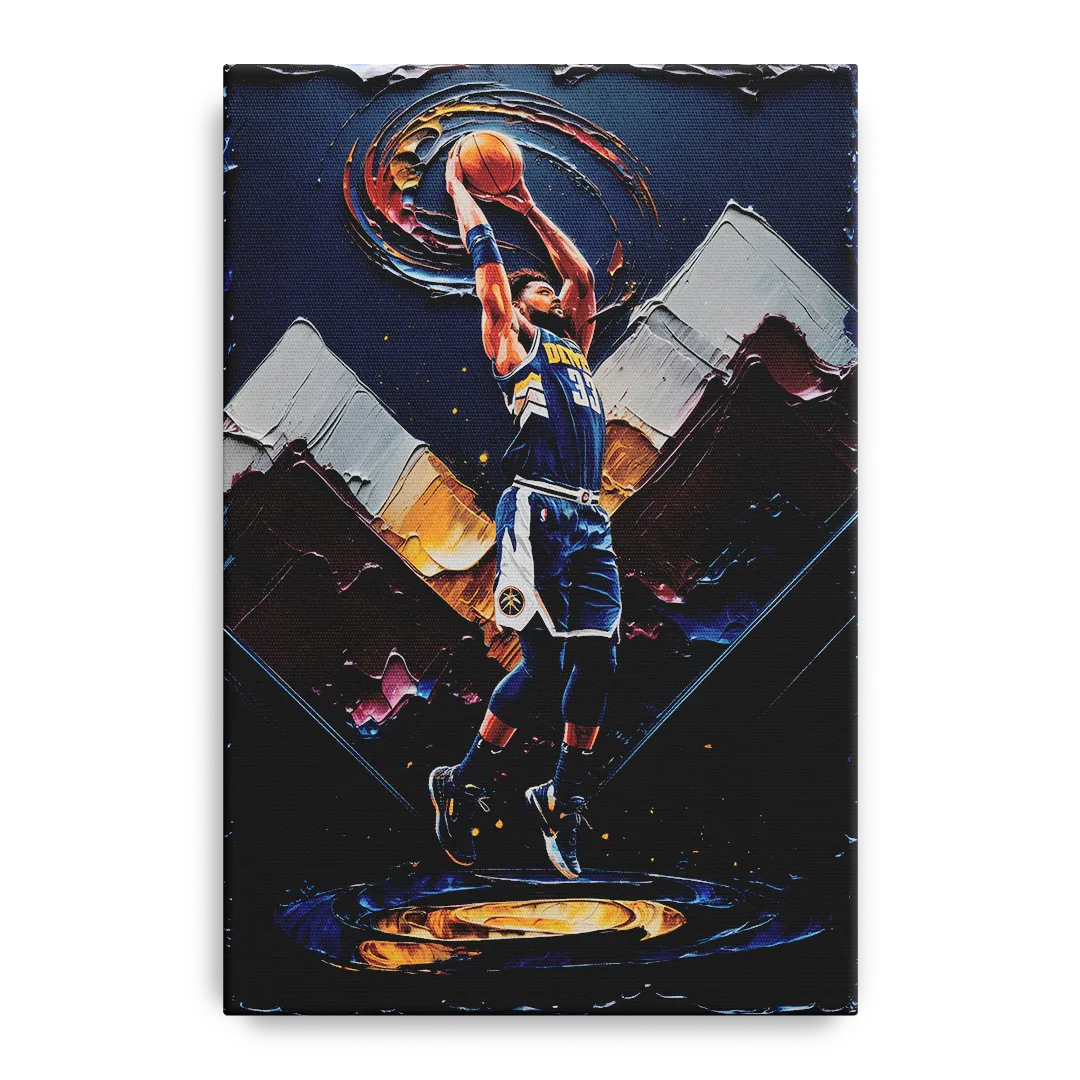 Denver Nuggets Team Spirit Front - Canvas Wall Art