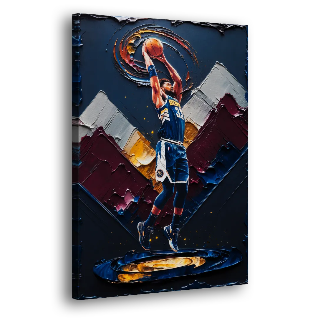 Denver Nuggets Team Spirit Side - Canvas Wall Art