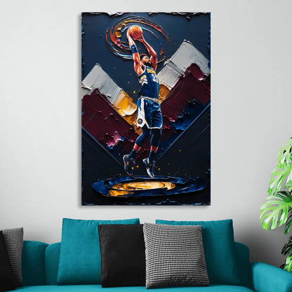 Denver Nuggets Team Spirit Living Room - Canvas Wall Art