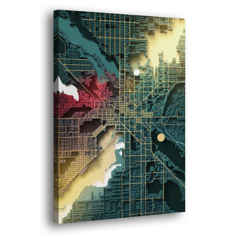 Denver Urban Street Vibes - Canvas Wall Art - Side