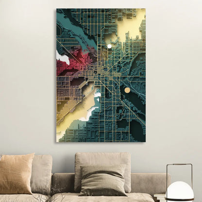 Denver Urban Street Vibes Living Room - Canvas Wall Art