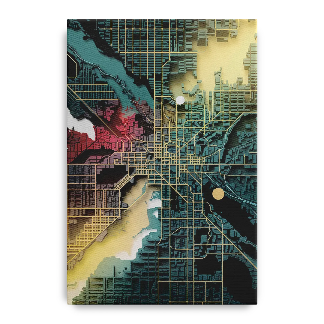 Denver Urban Street Vibes Front - Canvas Wall Art