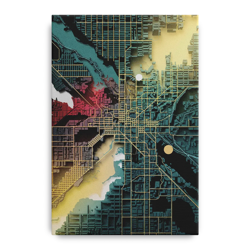 Denver Urban Street Vibes Front - Canvas Wall Art