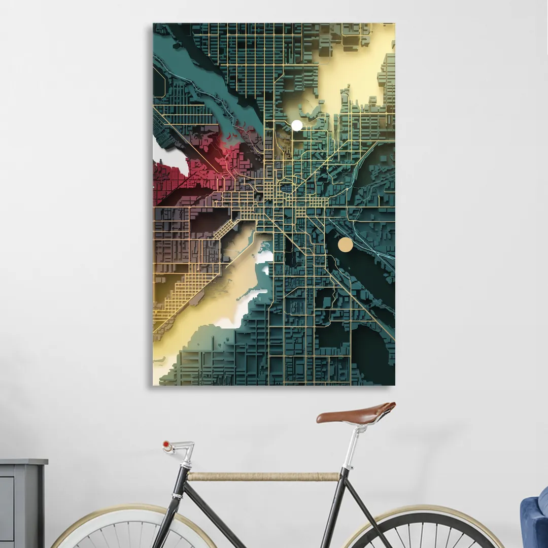 Denver Urban Street Vibes Sitting Room - Canvas Wall Art
