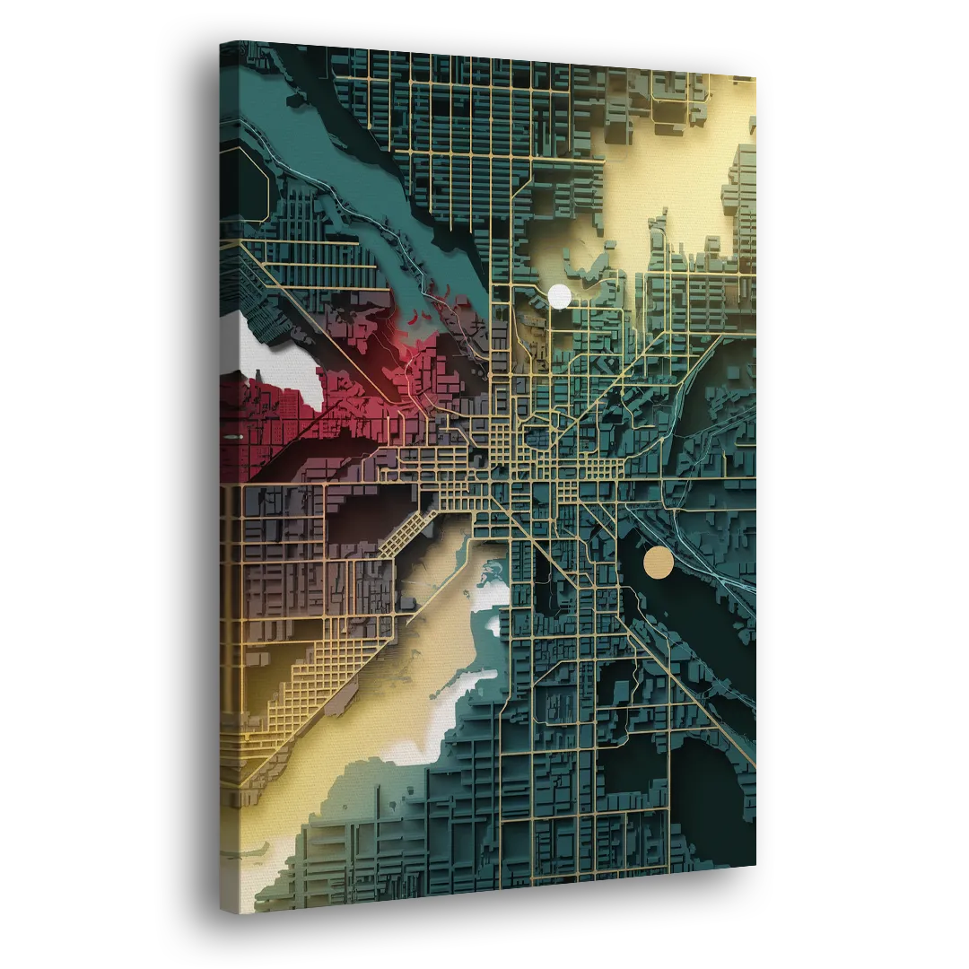 Denver Urban Street Vibes Side - Canvas Wall Art