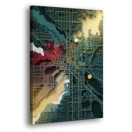 Denver Urban Street Vibes Side - Canvas Wall Art